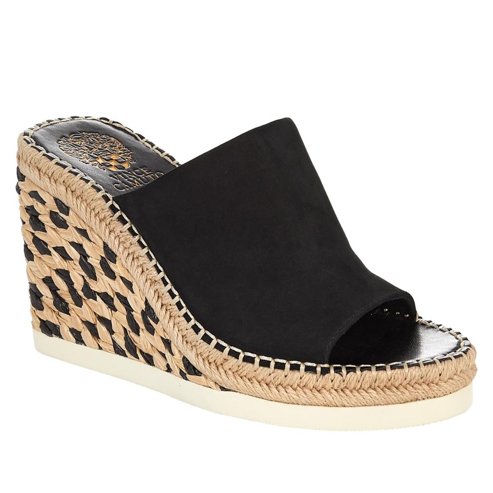 Vince Camuto Brissia Leather Wedge Sandal NWOT 12M